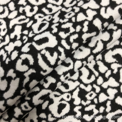 Jacquard 90% polyester 10% spandex stickat tyg